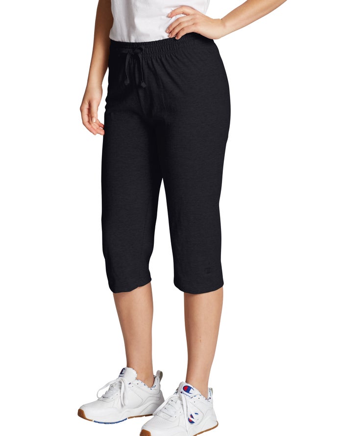 Pantalones Champion Mujer - Classic Jersey Capris ( Negras ) 2304761-XG